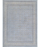 Serenity 14'1'' X 18'9'' Hand-Knotted Wool Rug 14'1'' x 18'9'' (423 X 563) / Blue / Ivory