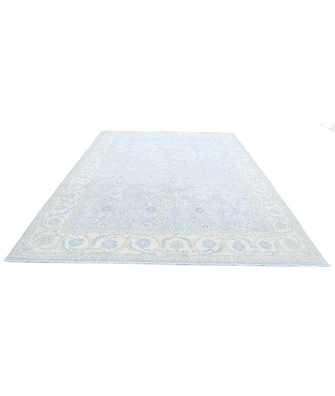 Serenity 8'9'' X 11'3'' Hand-Knotted Wool Rug 8'9'' x 11'3'' (263 X 338) / Grey / Ivory