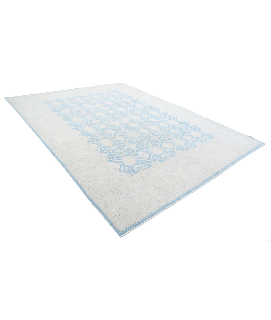 Serenity 8'10'' X 12'0'' Hand-Knotted Wool Rug 8'10'' x 12'0'' (265 X 360) / Blue / Ivory