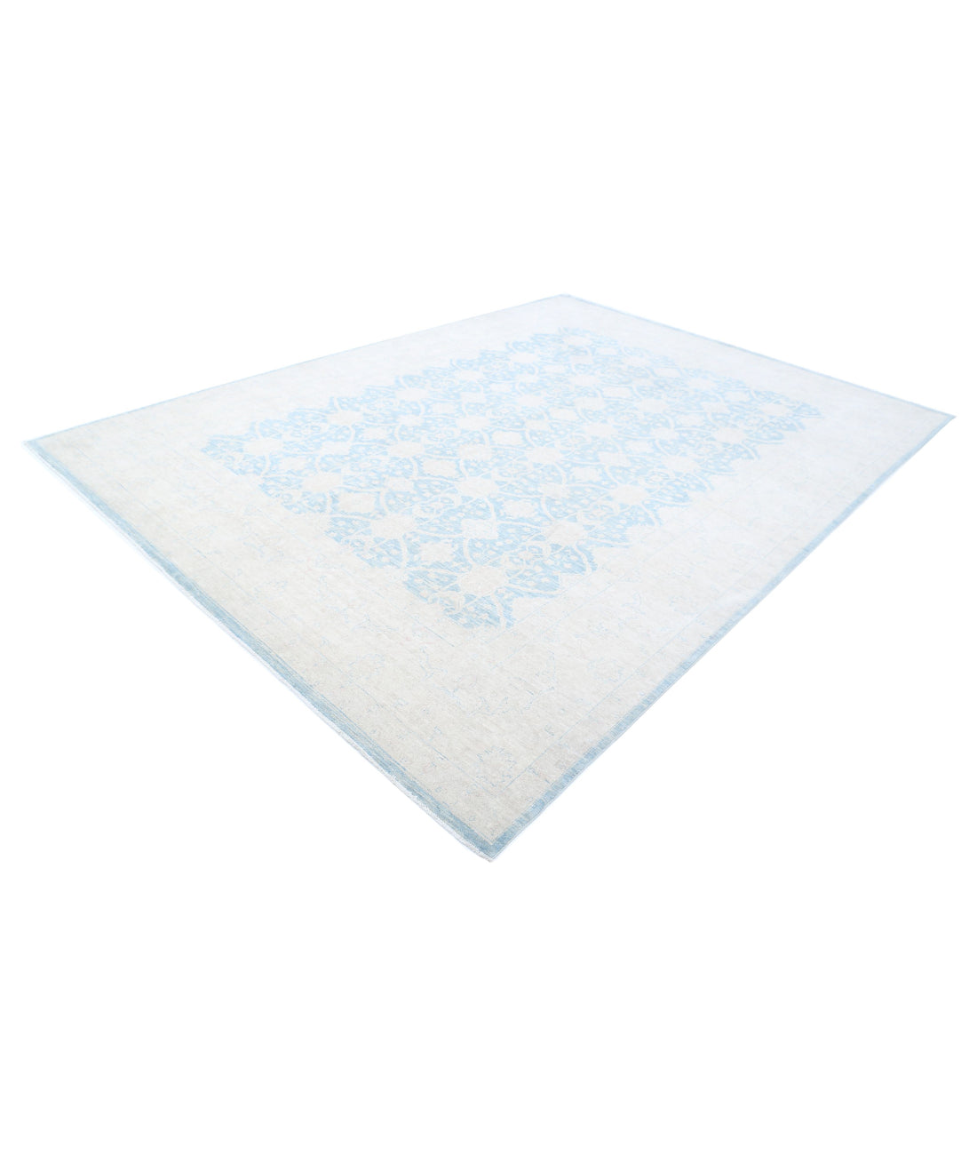 Serenity 8'10'' X 12'0'' Hand-Knotted Wool Rug 8'10'' x 12'0'' (265 X 360) / Blue / Ivory