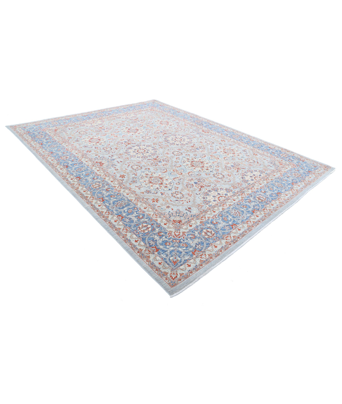 Ariana 8'10'' X 11'4'' Hand-Knotted Wool Rug 8'10'' x 11'4'' (265 X 340) / Grey / Blue