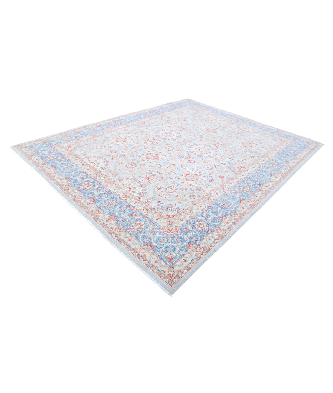 Ariana 8'10'' X 11'4'' Hand-Knotted Wool Rug 8'10'' x 11'4'' (265 X 340) / Grey / Blue