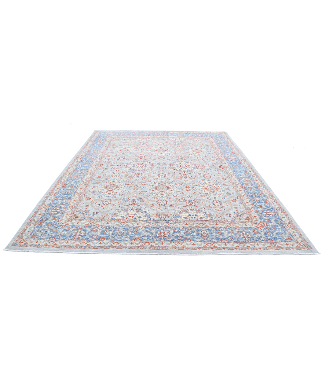 Ariana 8'10'' X 11'4'' Hand-Knotted Wool Rug 8'10'' x 11'4'' (265 X 340) / Grey / Blue