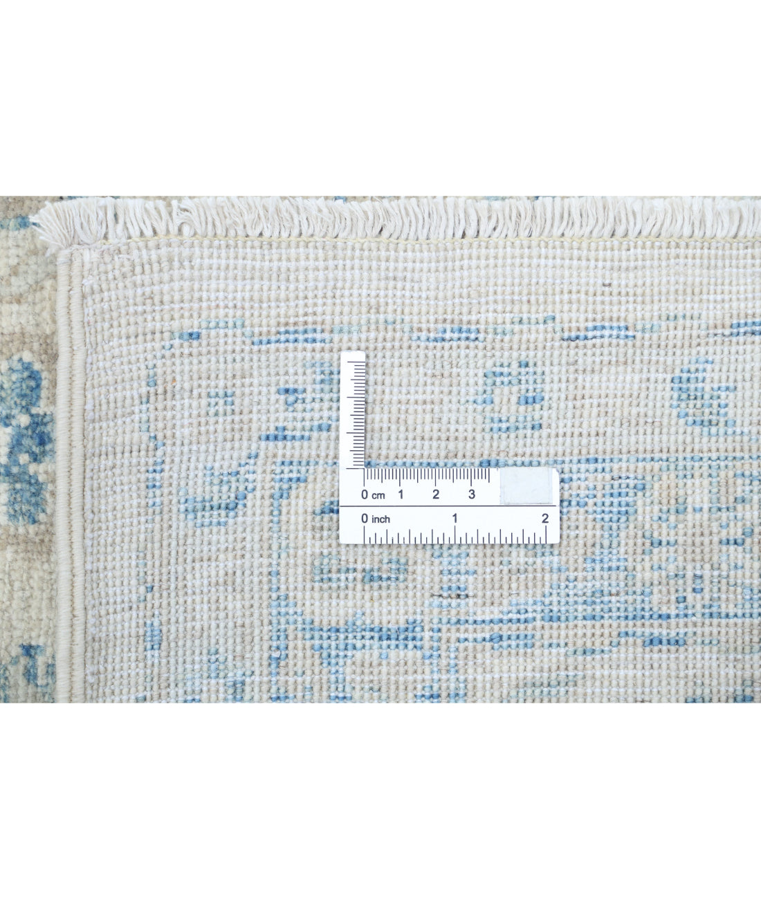 Serenity 7'9'' X 9'6'' Hand-Knotted Wool Rug 7'9'' x 9'6'' (233 X 285) / Ivory / Blue