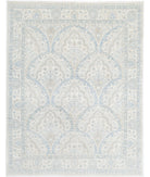 Serenity 7'9'' X 9'6'' Hand-Knotted Wool Rug 7'9'' x 9'6'' (233 X 285) / Ivory / Blue