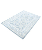 Serenity 4'4'' X 6'6'' Hand-Knotted Wool Rug 4'4'' x 6'6'' (130 X 195) / Blue / Ivory