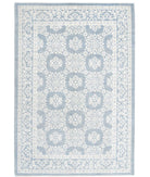 Serenity 4'4'' X 6'6'' Hand-Knotted Wool Rug 4'4'' x 6'6'' (130 X 195) / Blue / Ivory