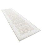 Serenity 4'0'' X 13'5'' Hand-Knotted Wool Rug 4'0'' x 13'5'' (120 X 403) / Taupe / Ivory