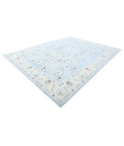 Serenity 10'1'' X 13'4'' Hand-Knotted Wool Rug 10'1'' x 13'4'' (303 X 400) / Teal / Ivory