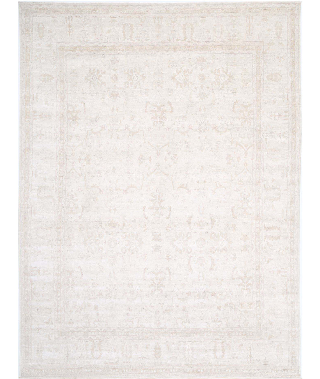 Serenity 13'5'' X 17'7'' Hand-Knotted Wool Rug 13'5'' x 17'7'' (403 X 528) / Ivory / Taupe