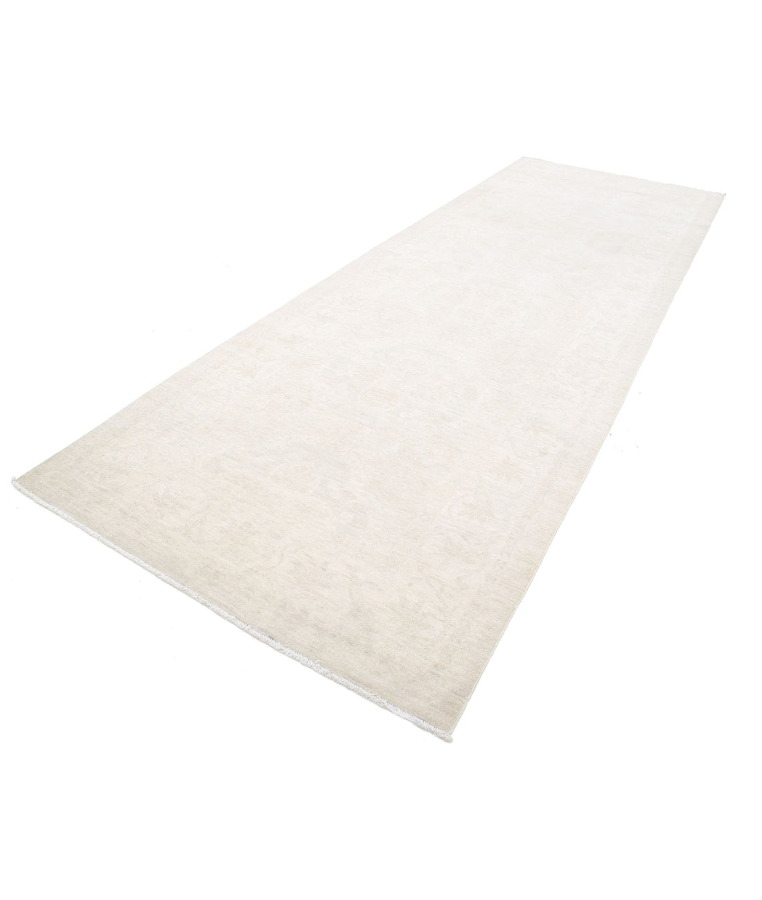 Serenity 5'2'' X 15'0'' Hand-Knotted Wool Rug 5'2'' x 15'0'' (155 X 450) / Ivory / Grey