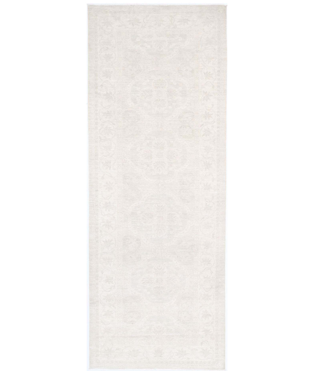 Serenity 5'2'' X 15'0'' Hand-Knotted Wool Rug 5'2'' x 15'0'' (155 X 450) / Ivory / Grey