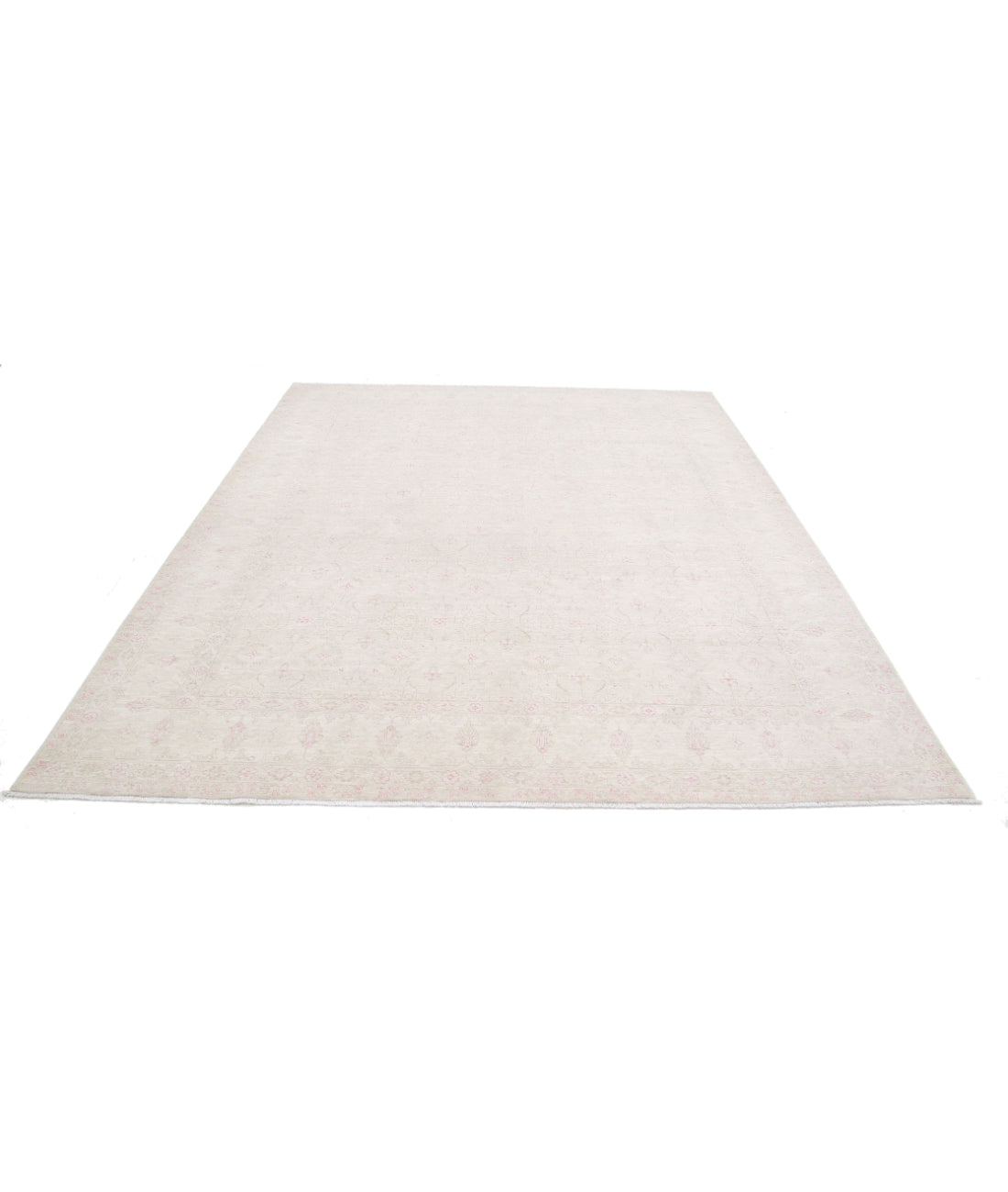 Serenity 8'3'' X 10'0'' Hand-Knotted Wool Rug 8'3'' x 10'0'' (248 X 300) / Ivory / Pink