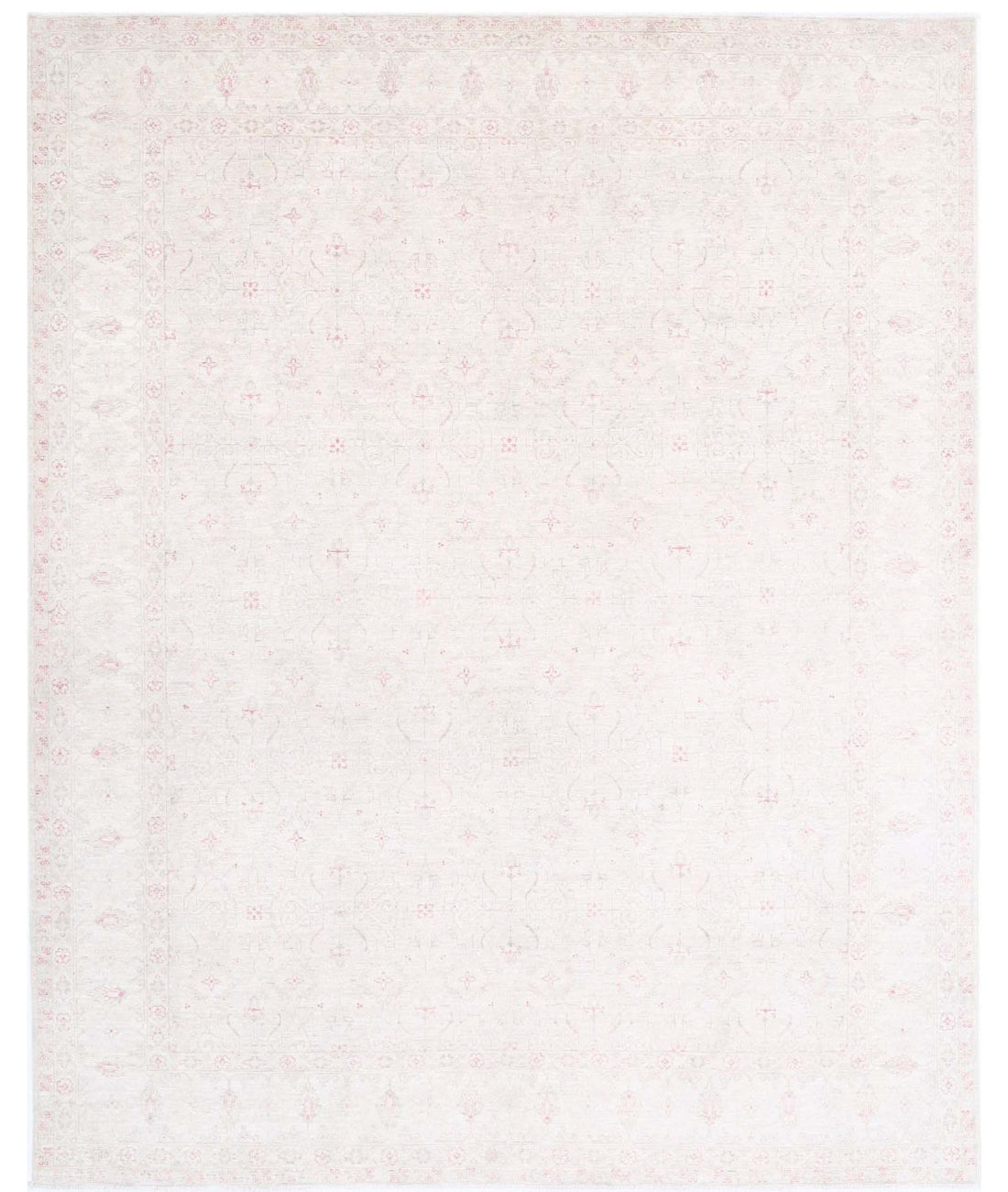 Serenity 8'3'' X 10'0'' Hand-Knotted Wool Rug 8'3'' x 10'0'' (248 X 300) / Ivory / Pink