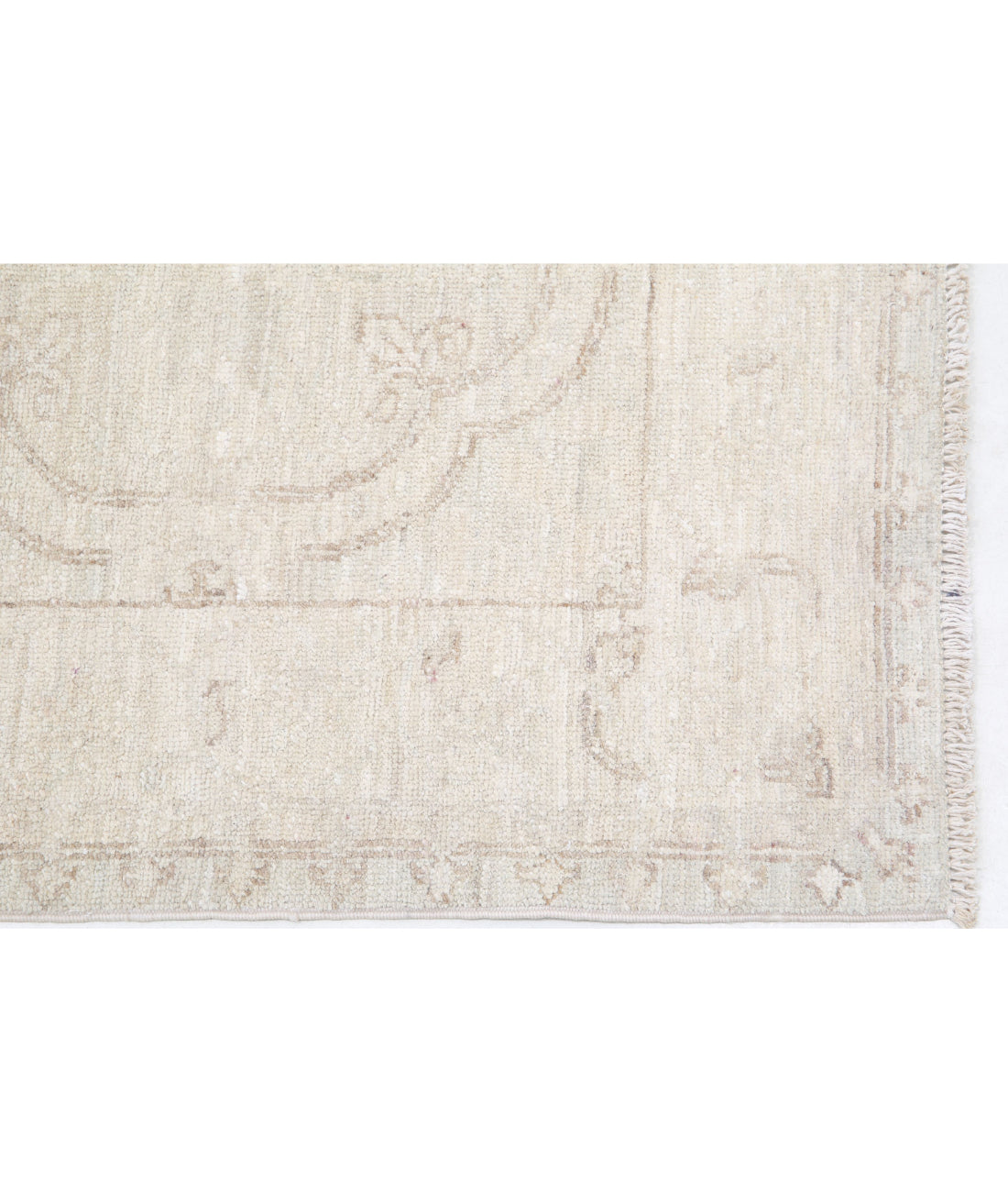 Serenity 2'4'' X 10'2'' Hand-Knotted Wool Rug 2'4'' x 10'2'' (70 X 305) / Ivory / Taupe