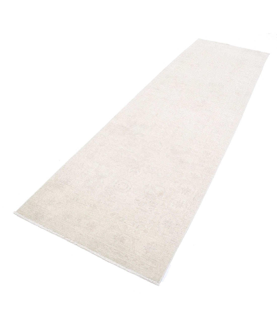 Serenity 3'0'' X 10'0'' Hand-Knotted Wool Rug 3'0'' x 10'0'' (90 X 300) / Ivory / Grey