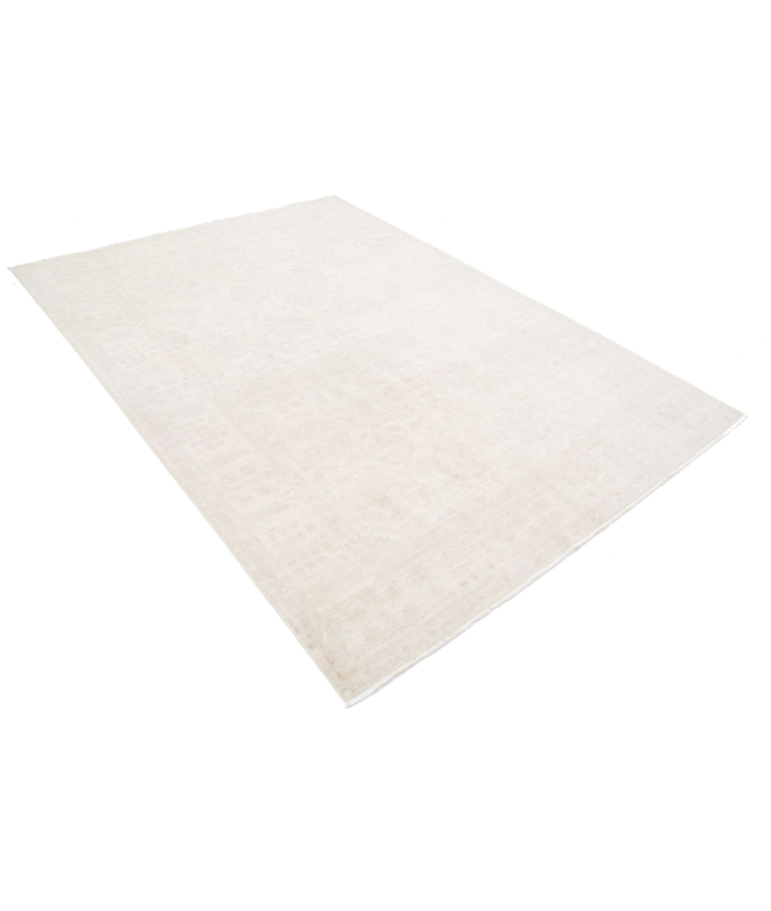 Serenity 6'2'' X 8'9'' Hand-Knotted Wool Rug 6'2'' x 8'9'' (185 X 263) / Ivory / Grey