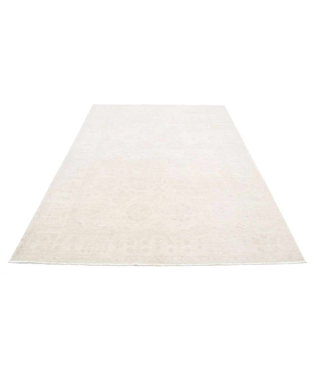 Serenity 6'2'' X 8'9'' Hand-Knotted Wool Rug 6'2'' x 8'9'' (185 X 263) / Ivory / Grey