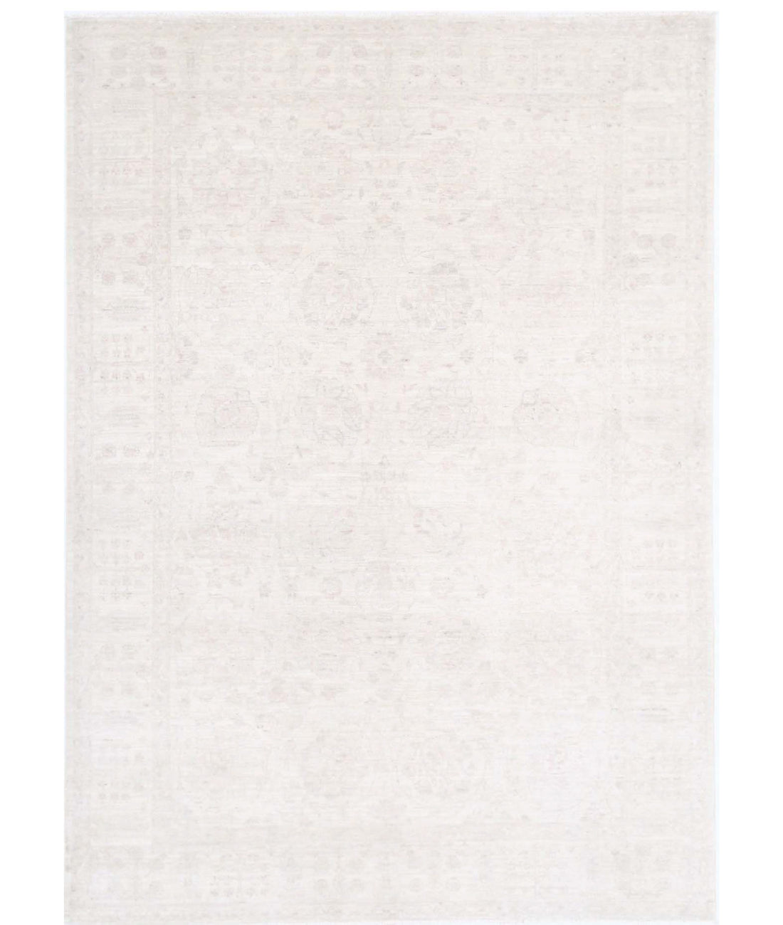 Serenity 6'2'' X 8'9'' Hand-Knotted Wool Rug 6'2'' x 8'9'' (185 X 263) / Ivory / Grey