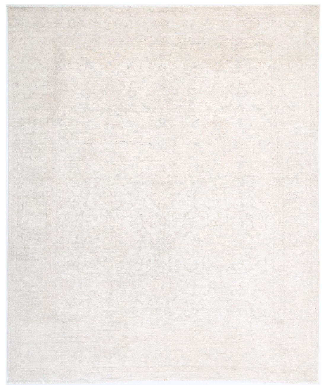 Serenity 8'2'' X 10'1'' Hand-Knotted Wool Rug 8'2'' x 10'1'' (245 X 303) / Ivory / Grey