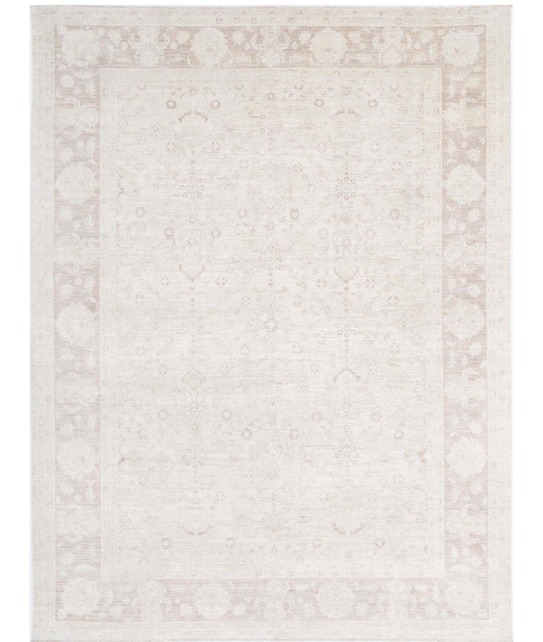 Serenity 8'10'' X 11'8'' Hand-Knotted Wool Rug 8'10'' x 11'8'' (265 X 350) / Ivory / Taupe