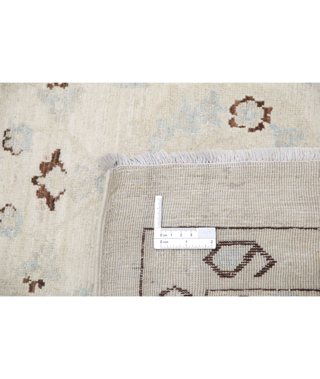 Serenity 11'8'' X 14'7'' Hand-Knotted Wool Rug 11'8'' x 14'7'' (350 X 438) / Ivory / Blue