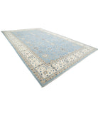 Serenity 13'2'' X 21'7'' Hand-Knotted Wool Rug 13'2'' x 21'7'' (395 X 648) / Blue / Ivory