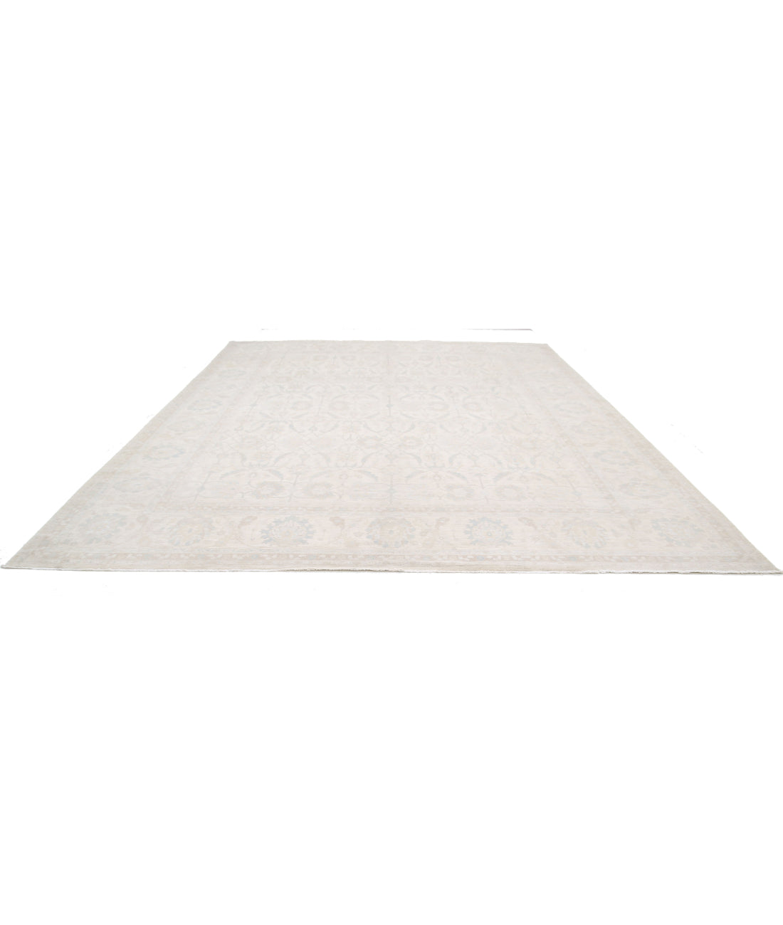 Serenity 11'11'' X 14'6'' Hand-Knotted Wool Rug 11'11'' x 14'6'' (358 X 435) / Ivory / Ivory