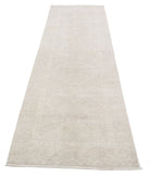 Serenity 2'9'' X 10'6'' Hand-Knotted Wool Rug 2'9'' x 10'6'' (83 X 315) / Grey / Ivory