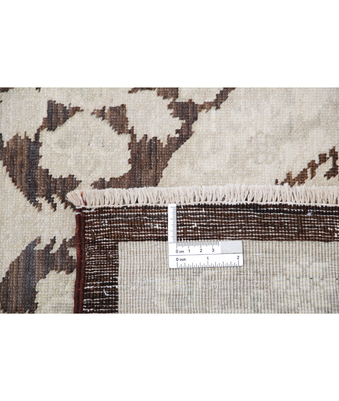 Serenity 8'11'' X 11'8'' Hand-Knotted Wool Rug 8'11'' x 11'8'' (268 X 350) / Brown / Ivory