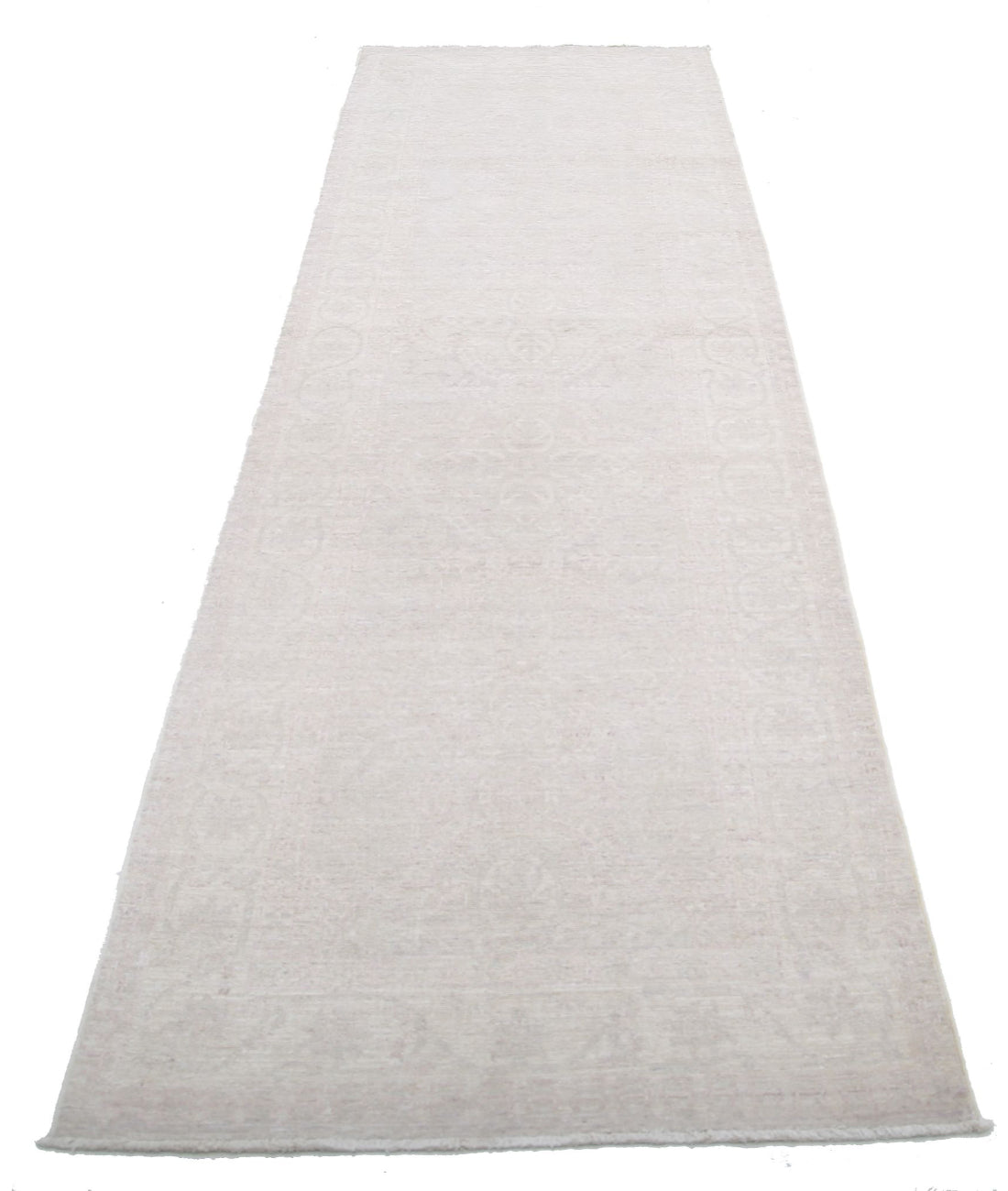 Serenity 2'11'' X 10'4'' Hand-Knotted Wool Rug 2'11'' x 10'4'' (88 X 310) / Grey / Ivory