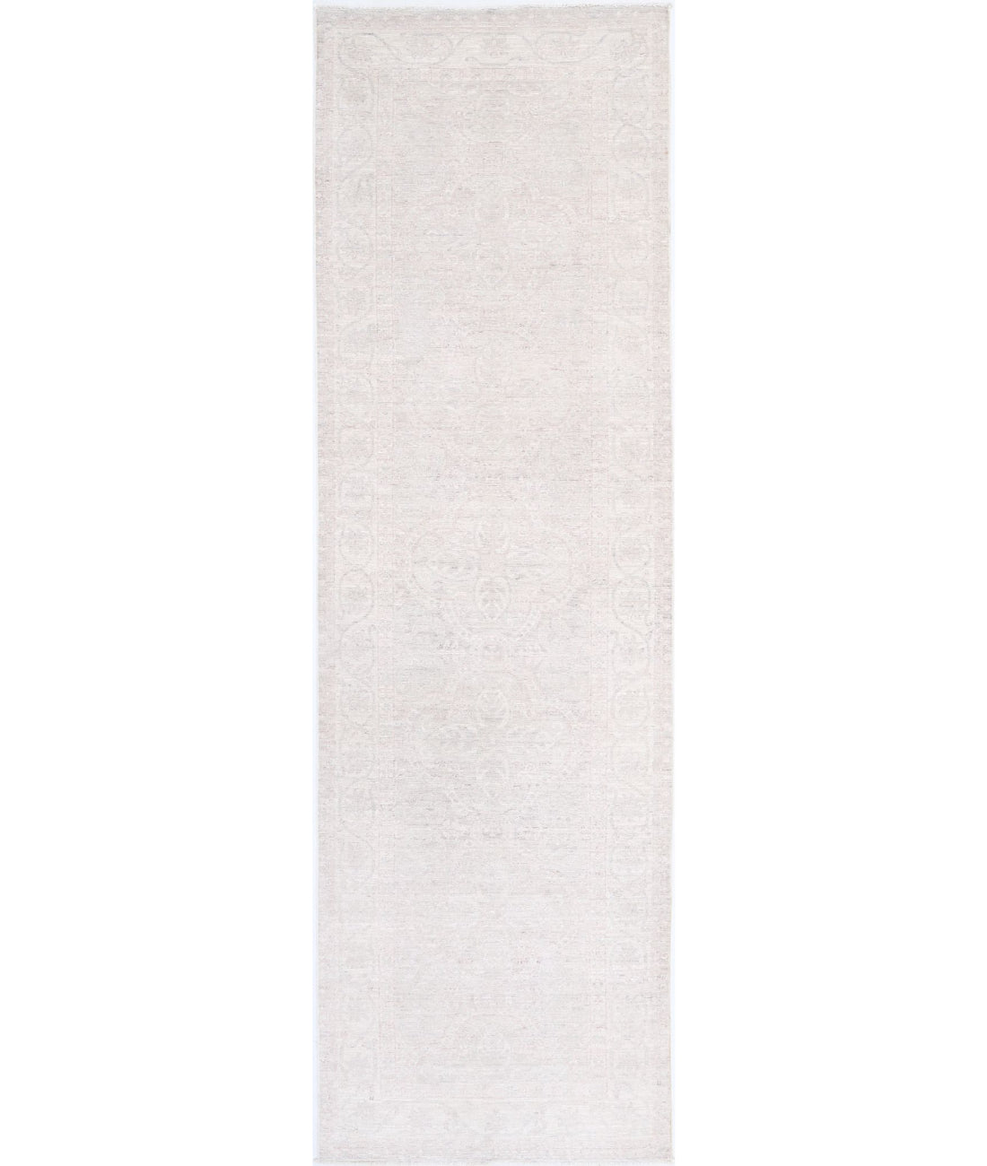 Serenity 2'11'' X 10'4'' Hand-Knotted Wool Rug 2'11'' x 10'4'' (88 X 310) / Grey / Ivory