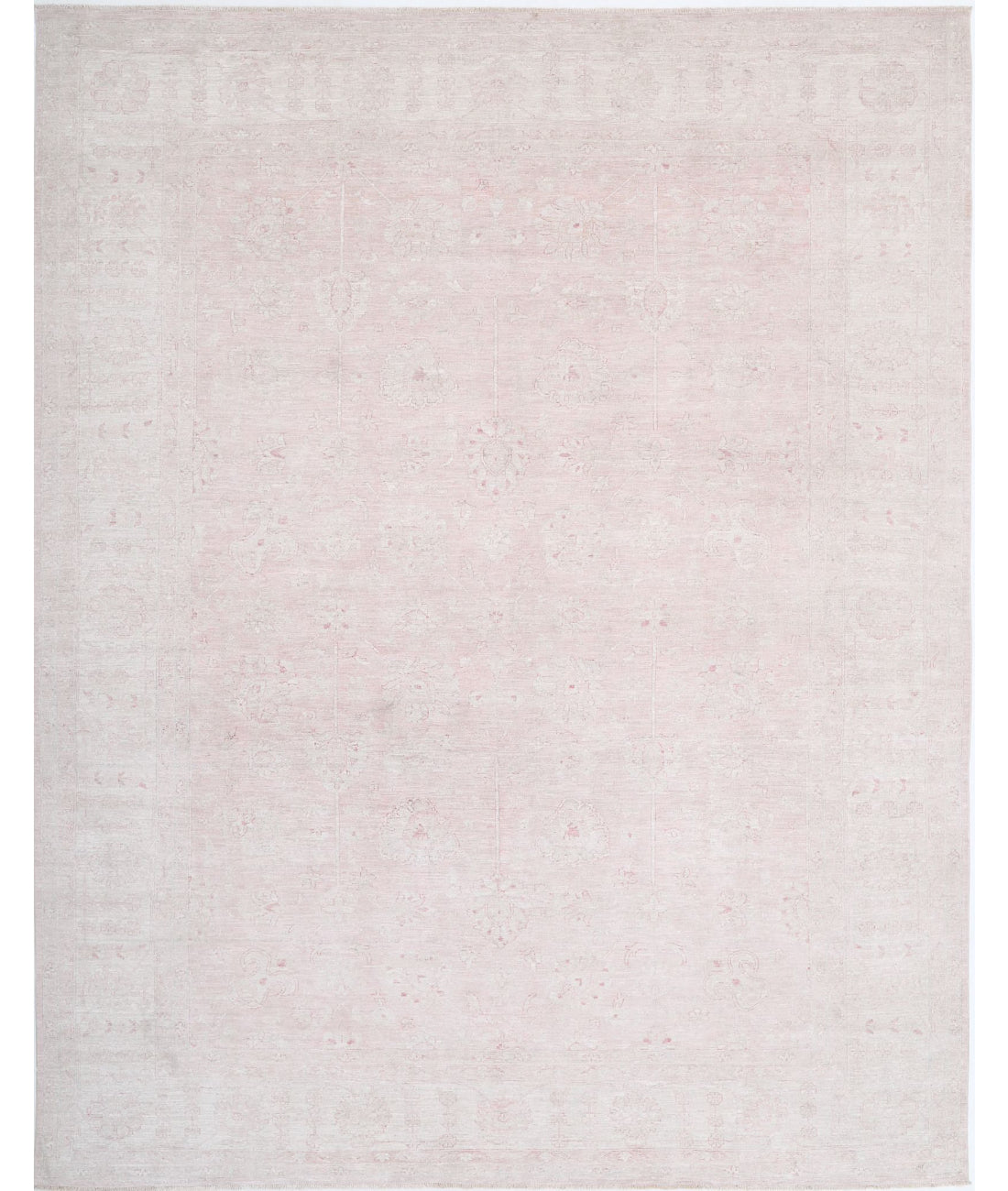 Serenity 9'10'' X 12'7'' Hand-Knotted Wool Rug 9'10'' x 12'7'' (295 X 378) / Pink / Ivory