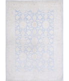 Serenity 6'0'' X 8'7'' Hand-Knotted Wool Rug 6'0'' x 8'7'' (180 X 258) / Blue / Ivory