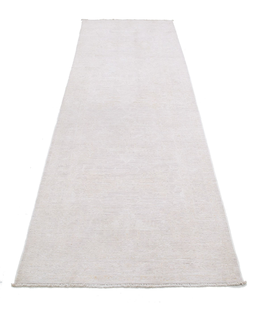 Serenity 3'0'' X 10'1'' Hand-Knotted Wool Rug 3'0'' x 10'1'' (90 X 303) / Taupe / Ivory