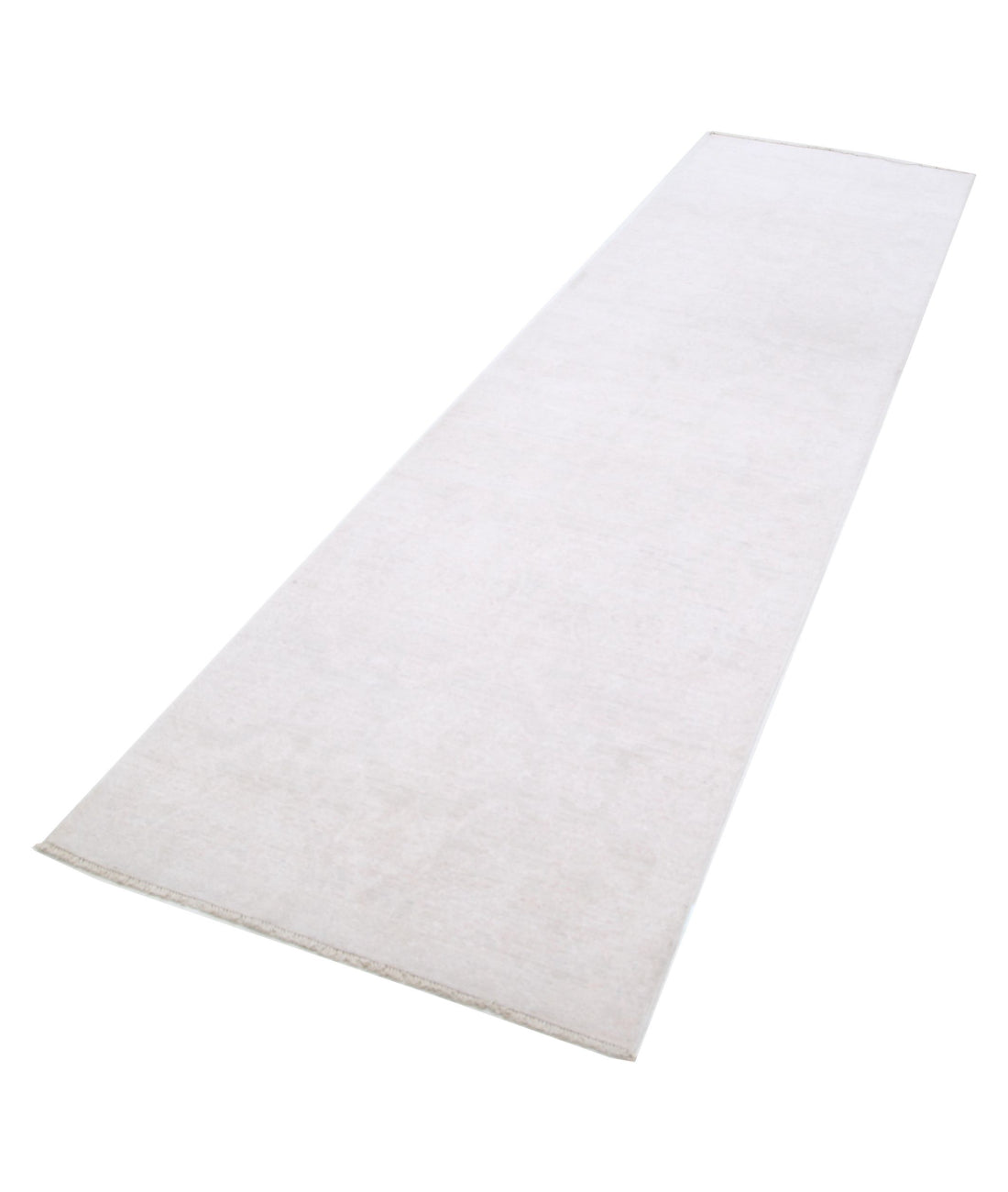 Serenity 3'0'' X 11'0'' Hand-Knotted Wool Rug 3'0'' x 11'0'' (90 X 330) / Grey / Ivory