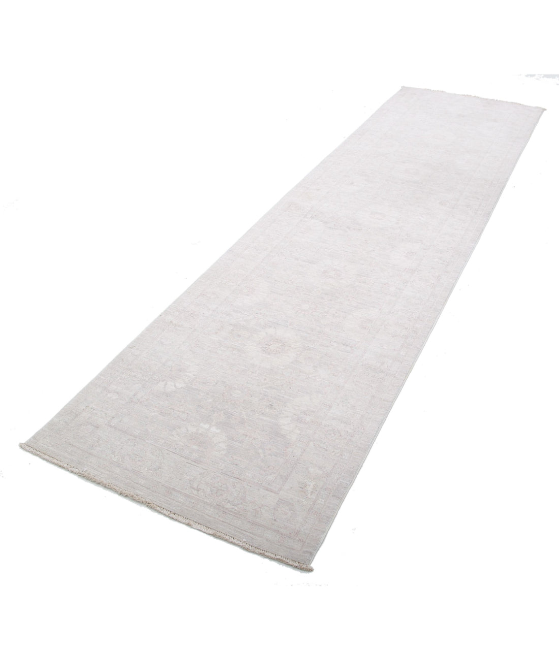 Serenity 2'9'' X 10'2'' Hand-Knotted Wool Rug 2'9'' x 10'2'' (83 X 305) / Grey / Ivory