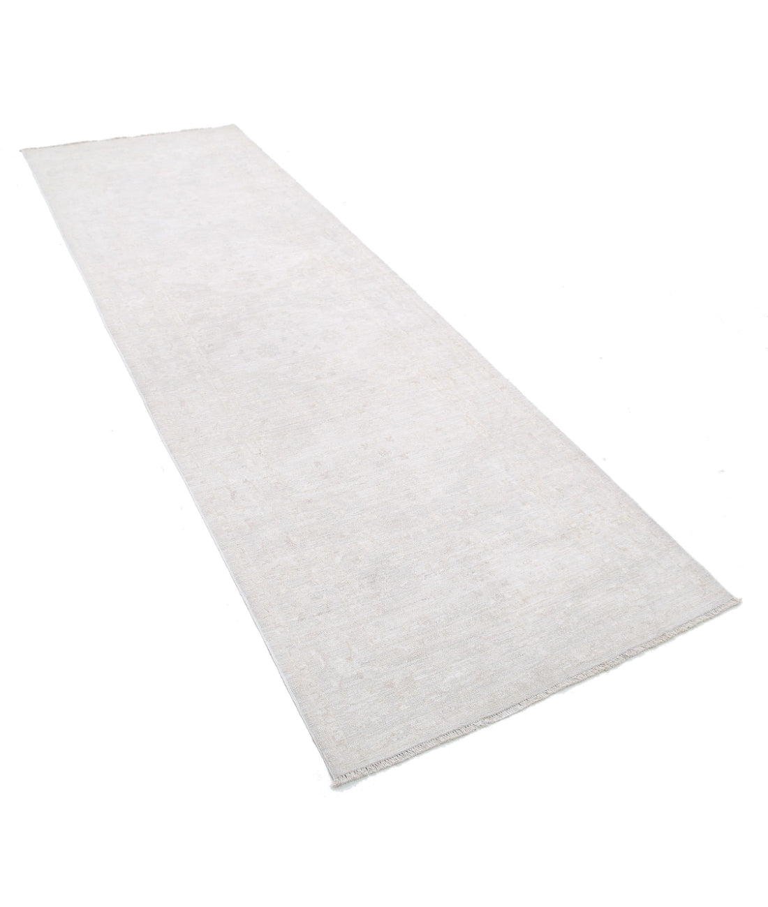 Serenity 3'3'' X 10'2'' Hand-Knotted Wool Rug 3'3'' x 10'2'' (98 X 305) / Grey / Ivory