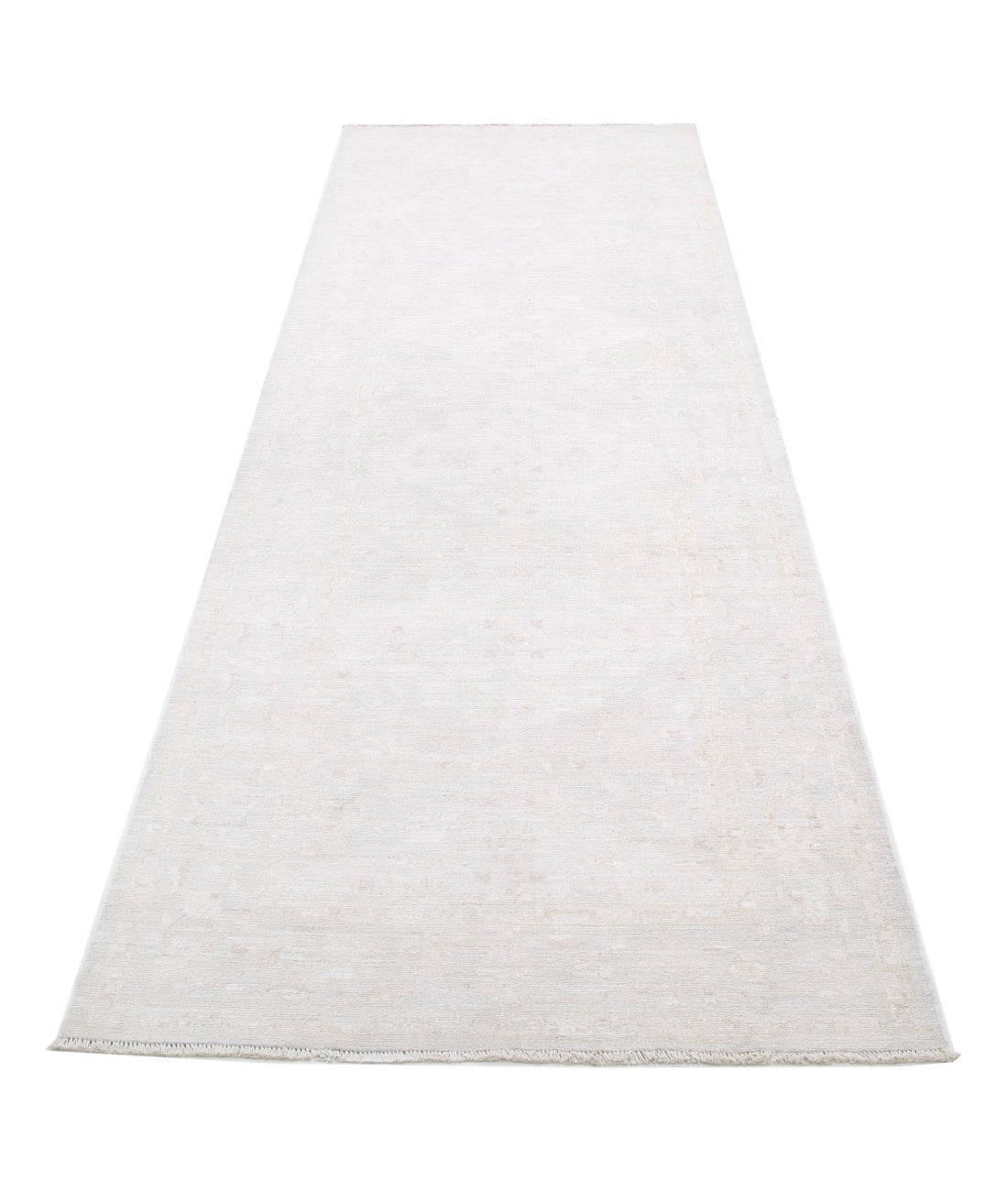 Serenity 3'3'' X 10'2'' Hand-Knotted Wool Rug 3'3'' x 10'2'' (98 X 305) / Grey / Ivory