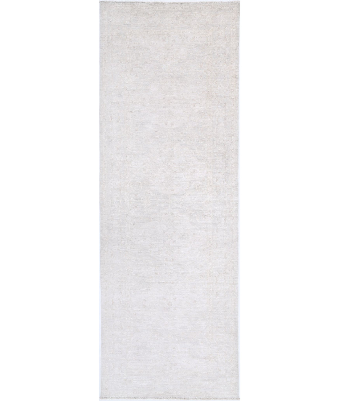 Serenity 3'3'' X 10'2'' Hand-Knotted Wool Rug 3'3'' x 10'2'' (98 X 305) / Grey / Ivory