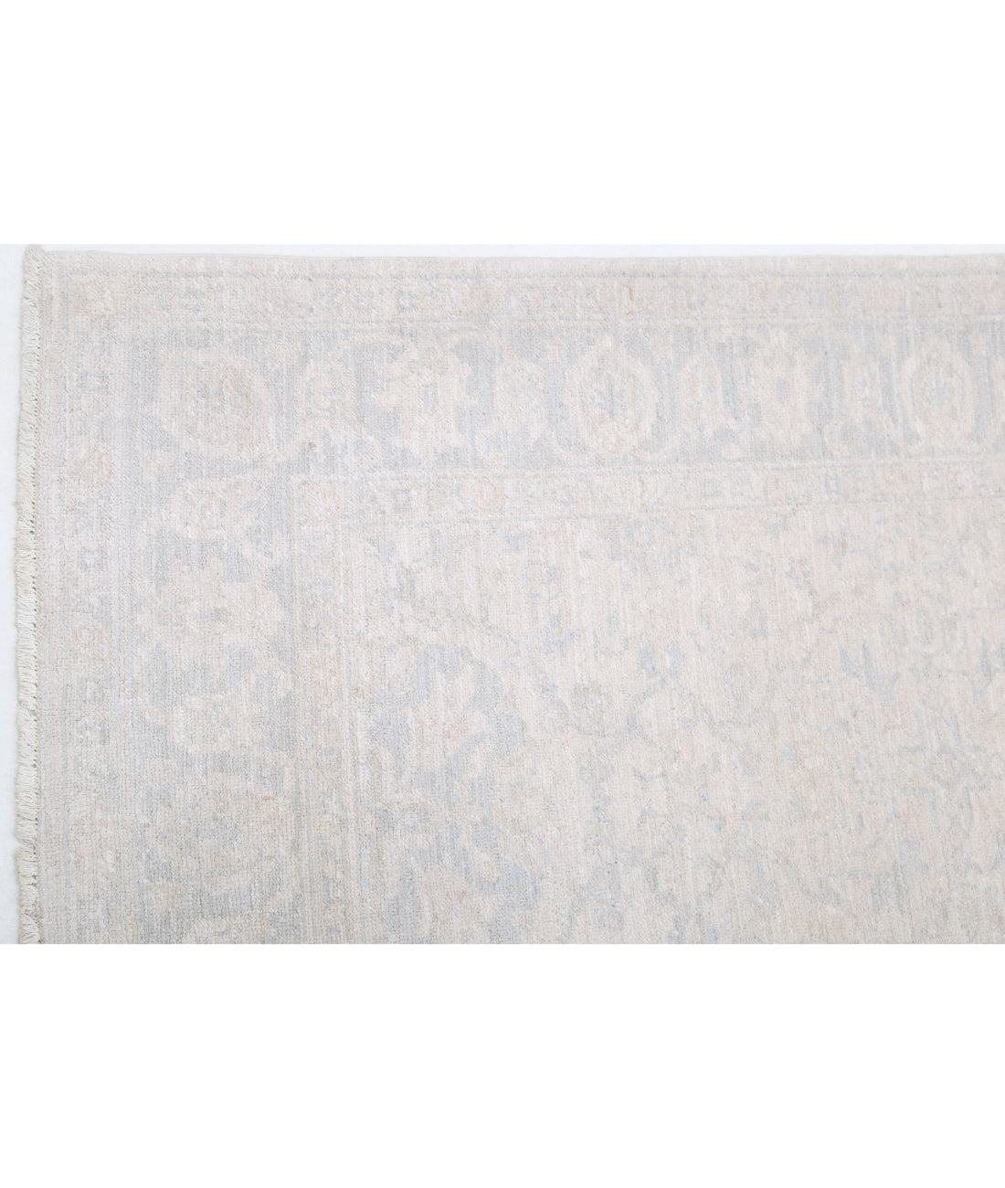 Serenity 2'11'' X 9'11'' Hand-Knotted Wool Rug 2'11'' x 9'11'' (88 X 298) / Ivory / Grey