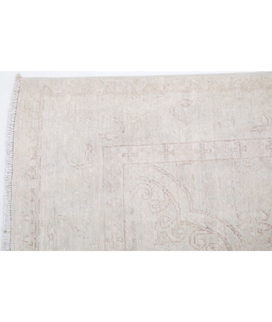 Serenity 2'8'' X 8'0'' Hand-Knotted Wool Rug 2'8'' x 8'0'' (80 X 240) / Ivory / Taupe