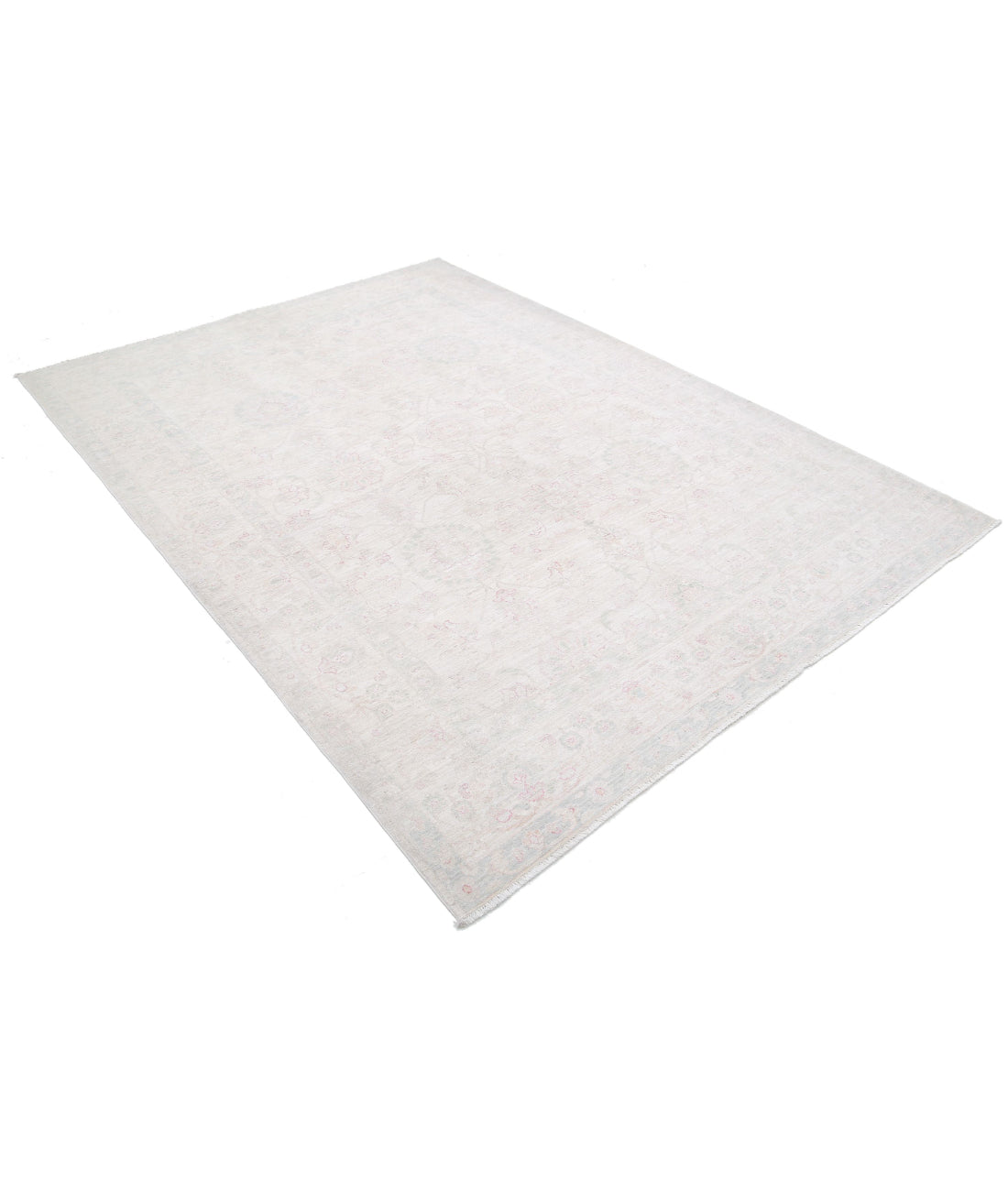 Serenity 6'2'' X 8'5'' Hand-Knotted Wool Rug 6'2'' x 8'5'' (185 X 253) / Ivory / Ivory