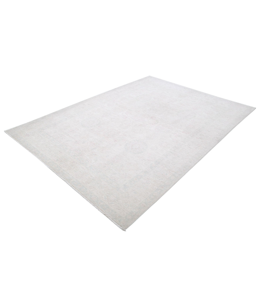 Serenity 6'2'' X 8'5'' Hand-Knotted Wool Rug 6'2'' x 8'5'' (185 X 253) / Ivory / Ivory