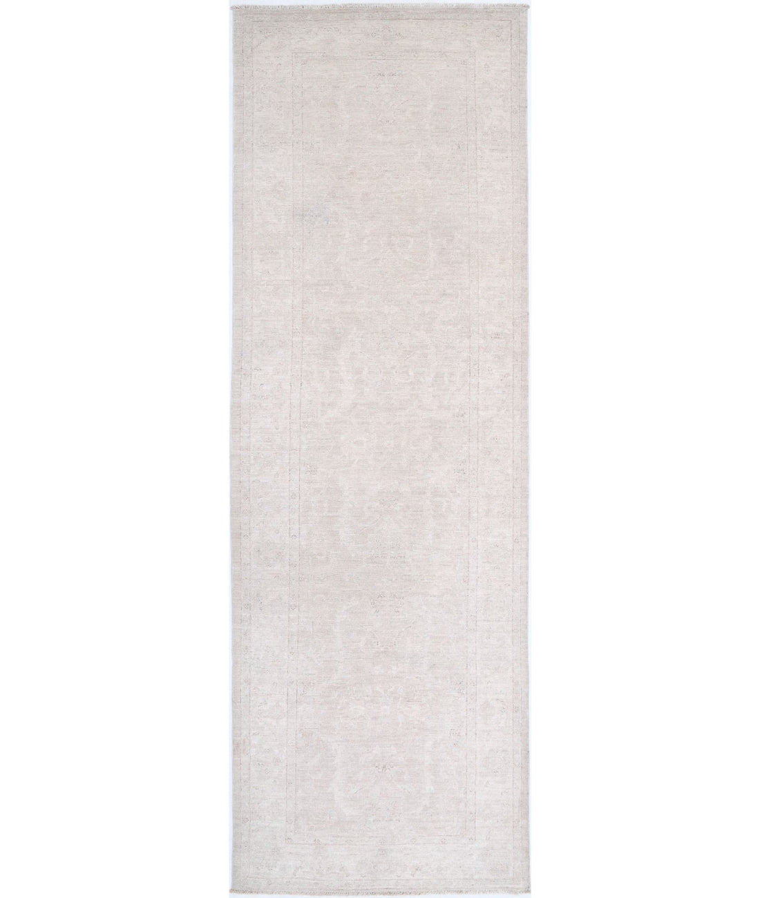 Serenity 3'1'' X 10'6'' Hand-Knotted Wool Rug 3'1'' x 10'6'' (93 X 315) / Taupe / Ivory