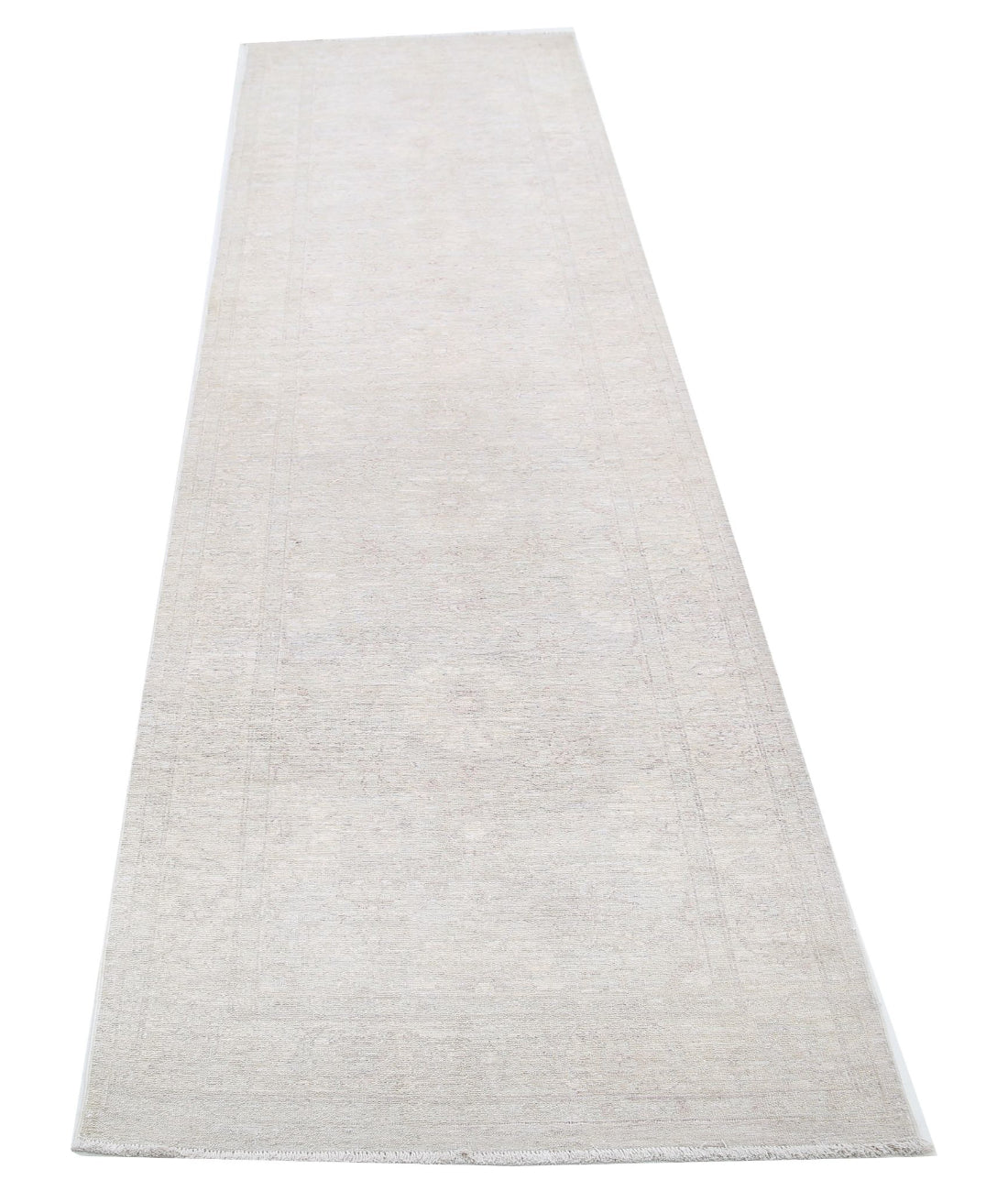 Serenity 2'10'' X 10'0'' Hand-Knotted Wool Rug 2'10'' x 10'0'' (85 X 300) / Grey / Ivory