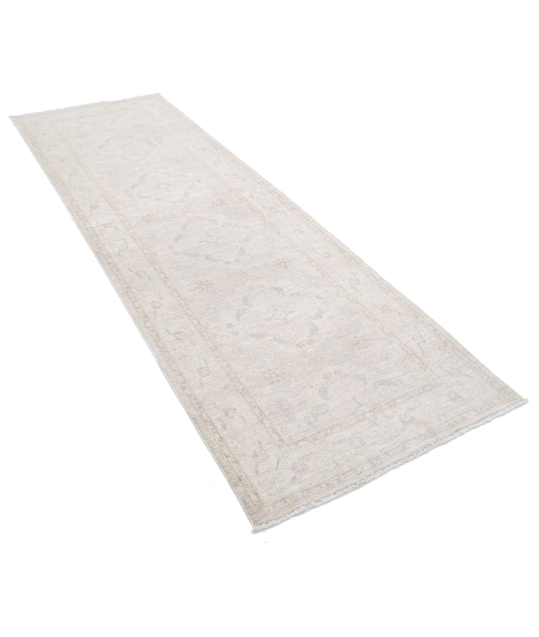 Serenity 3'4'' X 9'10'' Hand-Knotted Wool Rug 3'4'' x 9'10'' (100 X 295) / Ivory / Taupe