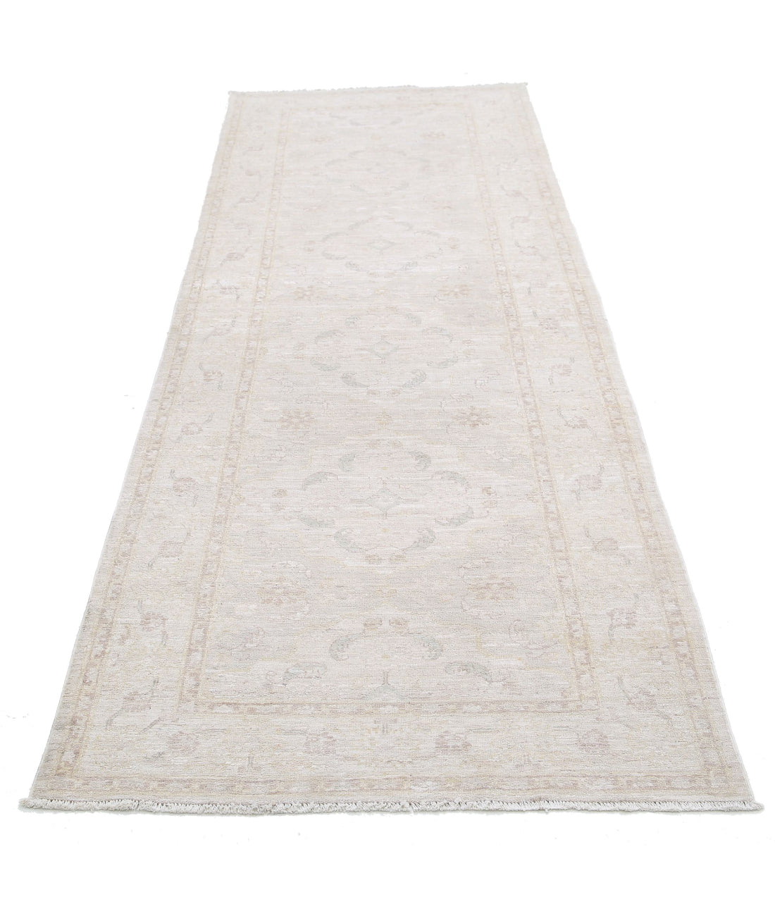 Serenity 3'4'' X 9'10'' Hand-Knotted Wool Rug 3'4'' x 9'10'' (100 X 295) / Ivory / Taupe