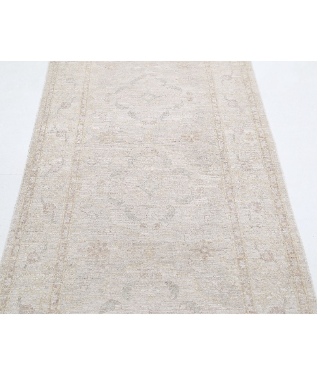 Serenity 3'4'' X 9'10'' Hand-Knotted Wool Rug 3'4'' x 9'10'' (100 X 295) / Ivory / Taupe