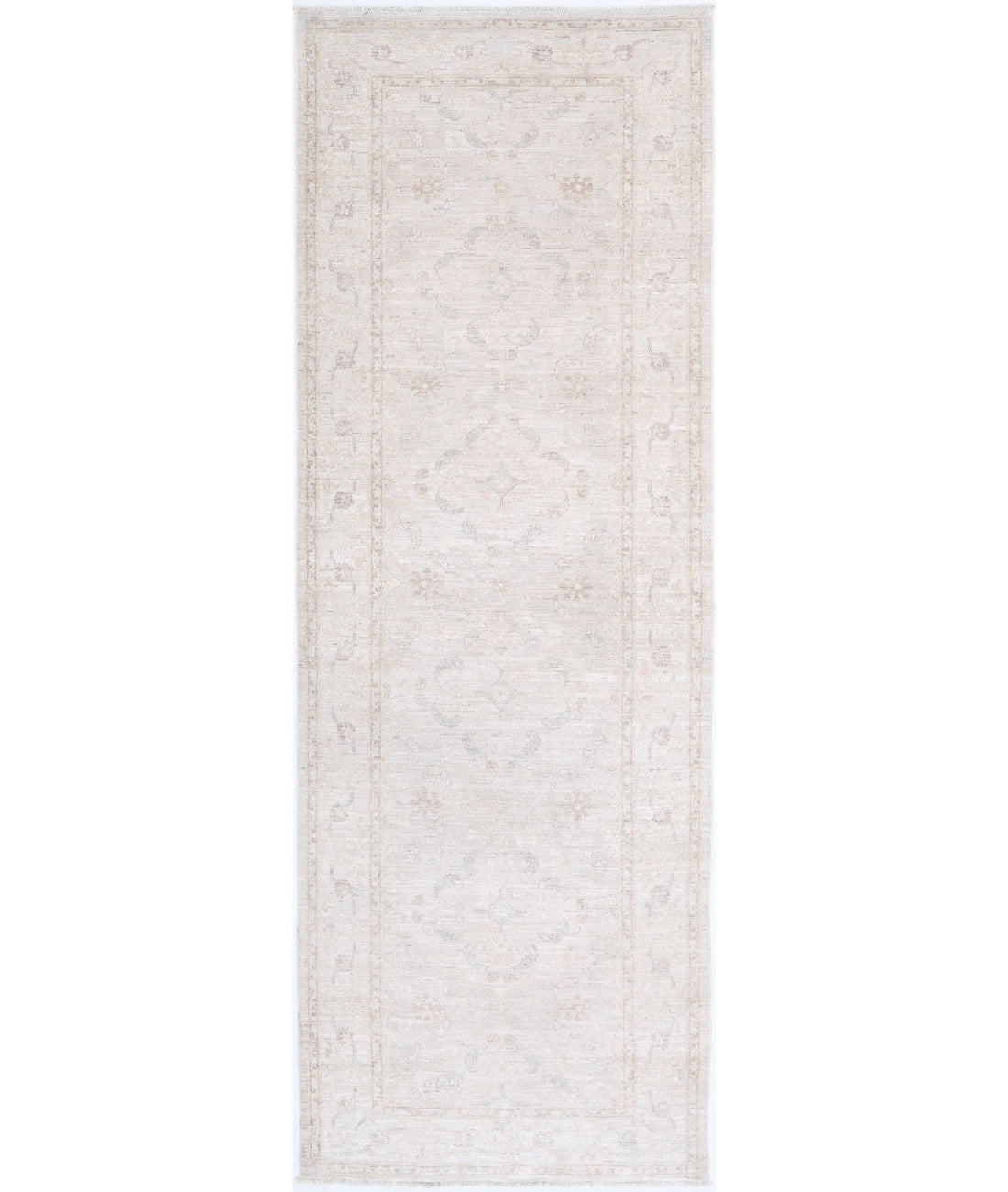 Serenity 3'4'' X 9'10'' Hand-Knotted Wool Rug 3'4'' x 9'10'' (100 X 295) / Ivory / Taupe